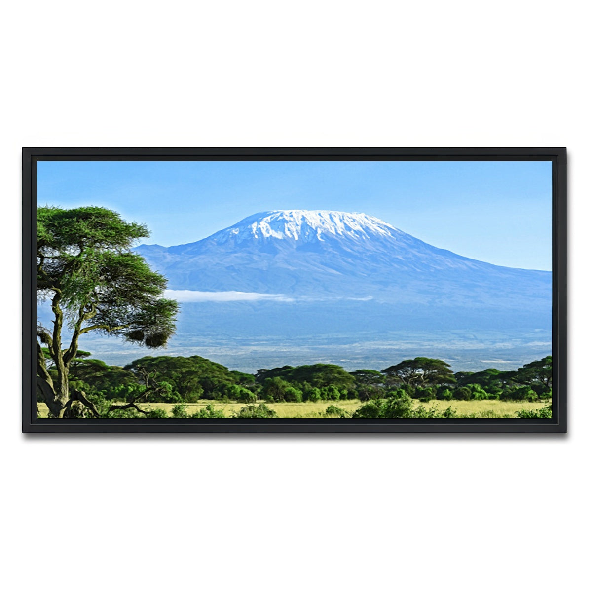 AUTO-MOCKUP WHITE | mount kilimanjaro | 1 Piece | Black Framed Canvas | group=2x1