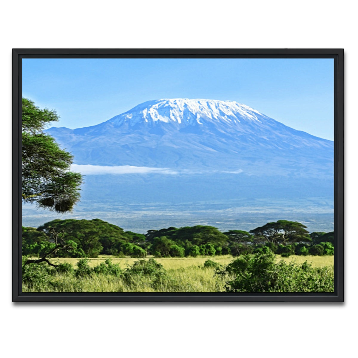 AUTO-MOCKUP WHITE | mount kilimanjaro | 1 Piece | Black Framed Canvas | group=4x3