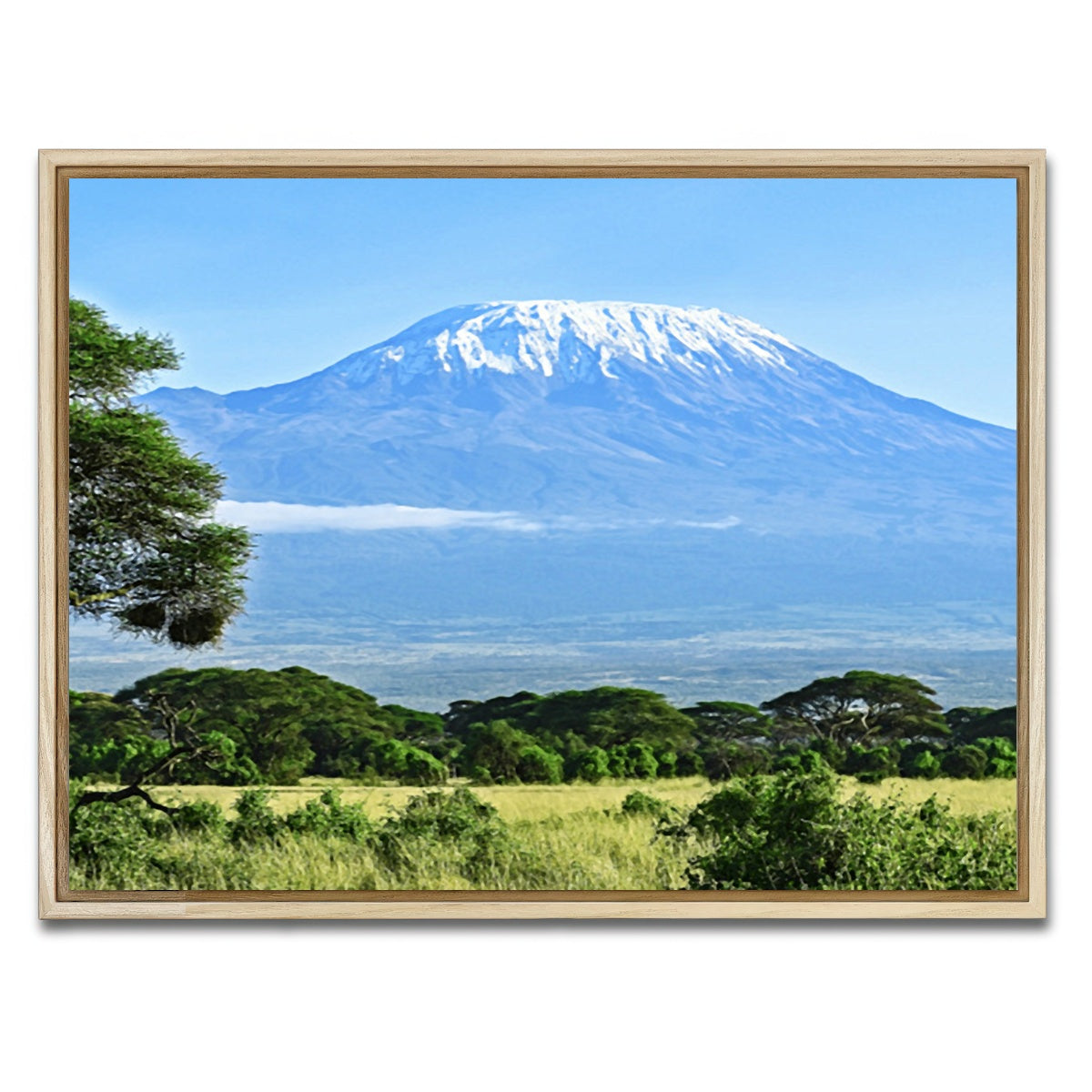 AUTO-MOCKUP WHITE | mount kilimanjaro | 1 Piece | Natural Framed Canvas | group=4x3