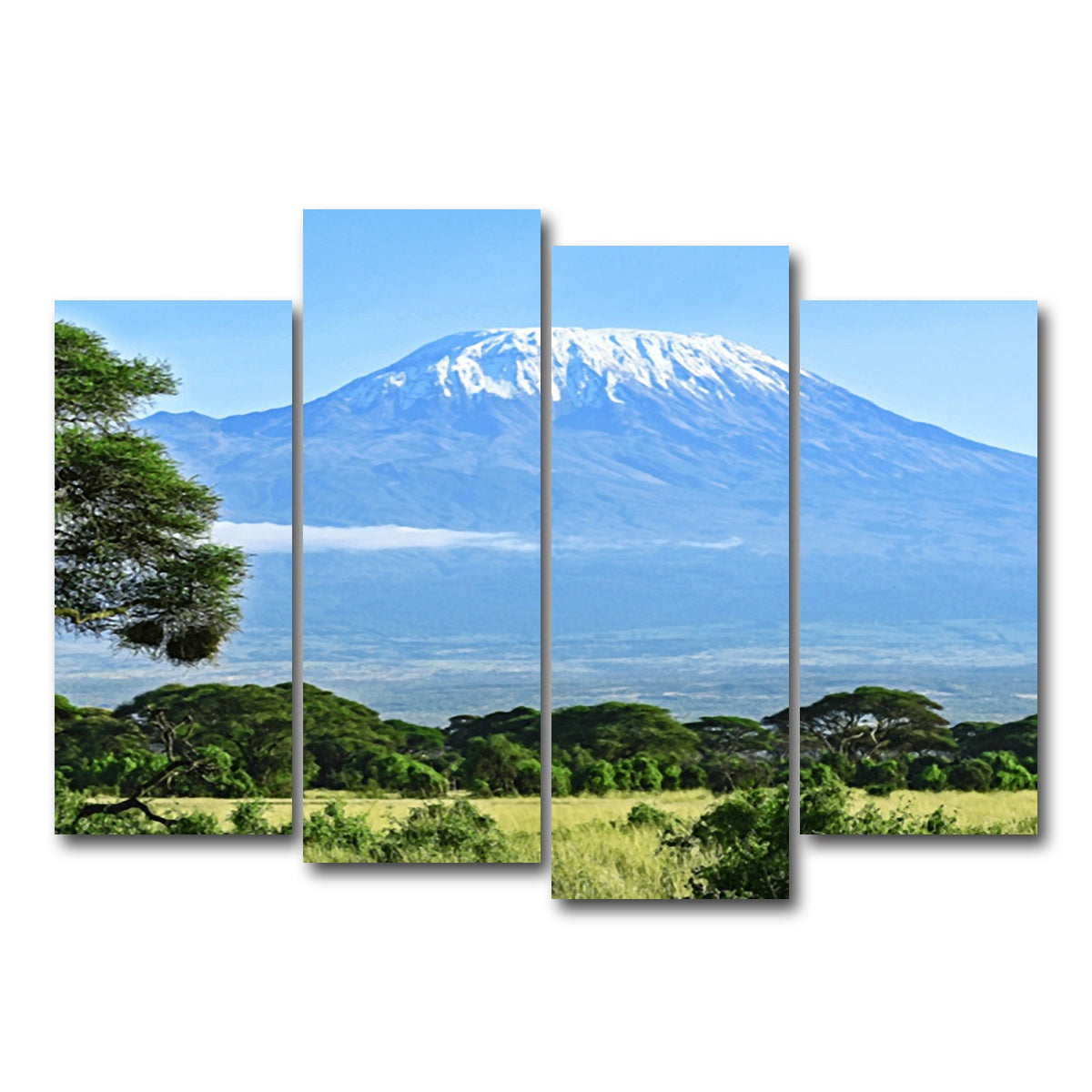 AUTO-MOCKUP WHITE | mount kilimanjaro | 4 Piece | Gallery Wrap Canvas | group=4_normal