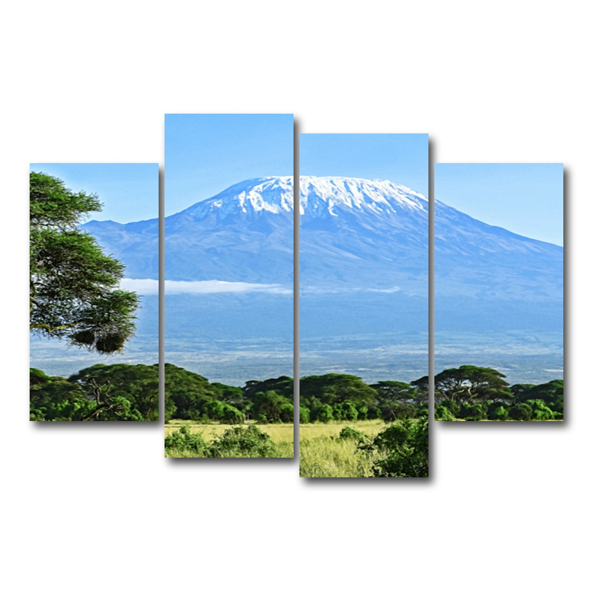 AUTO-MOCKUP WHITE | mount kilimanjaro | 4 Piece | Gallery Wrap Canvas | group=4_short