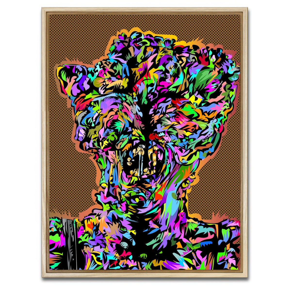 AUTO-MOCKUP WHITE | mushroom monster last of us | 1 Piece | Natural Framed Canvas | group=3x4