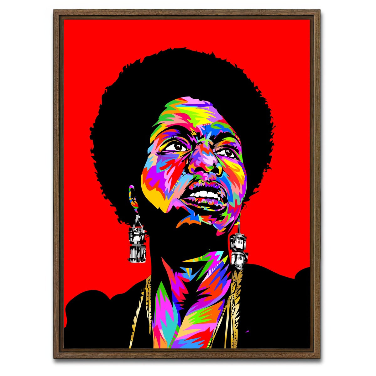 AUTO-MOCKUP WHITE | nina simone | 1 Piece | Walnut Framed Canvas | group=3x4