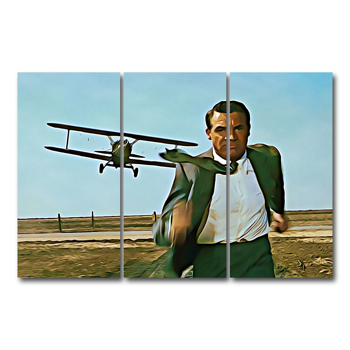 AUTO-MOCKUP WHITE | north by northwest wall art | 3 Piece | Gallery Wrapped | group=12x24