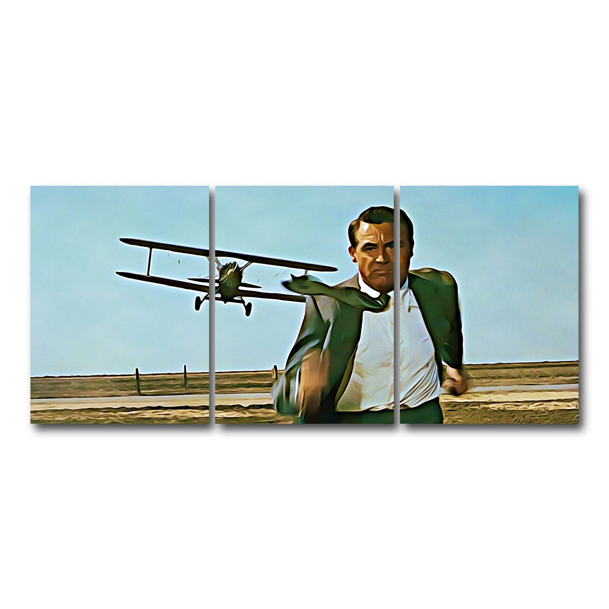 AUTO-MOCKUP WHITE | north by northwest wall art | 3 Piece | Gallery Wrapped | group=18x24