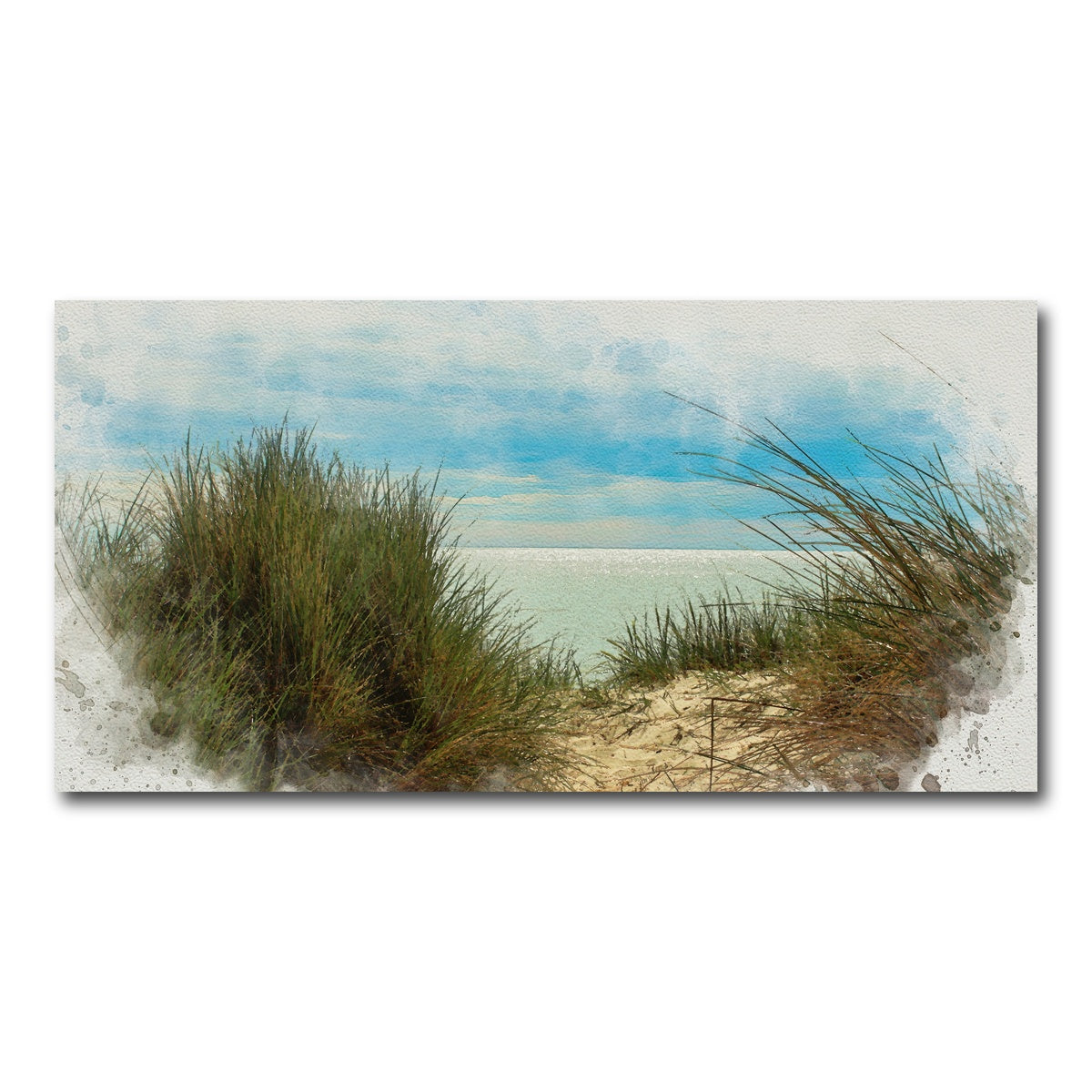 AUTO-MOCKUP WHITE | ocean view painting | 1 Piece | Gallery Wrap Canvas | group=2x1