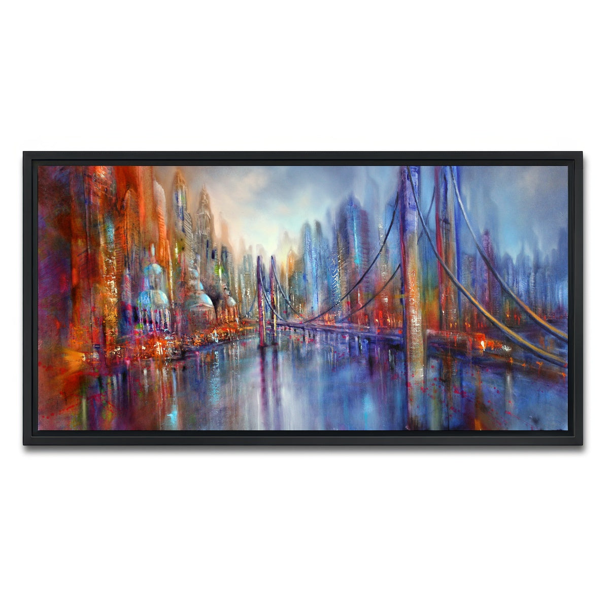 AUTO-MOCKUP WHITE | on the road | 1 Piece | Black Framed Canvas | group=2x1