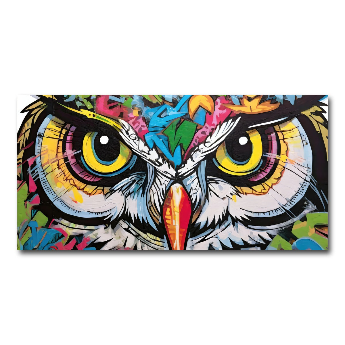 AUTO-MOCKUP WHITE | owl graffiti | 1 Piece | Gallery Wrap Canvas | group=2x1