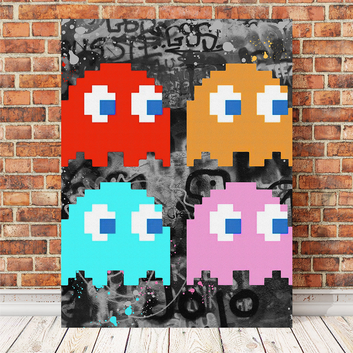 Pacman Ghosts Wall Art