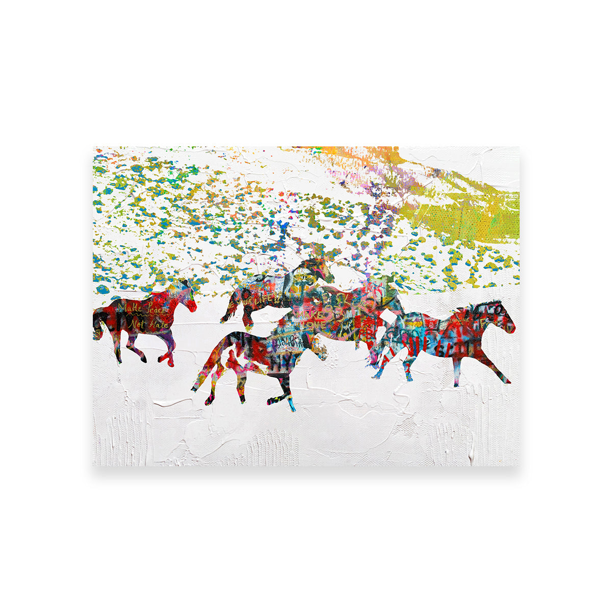 Peace Horse in the Snow Wall Art
