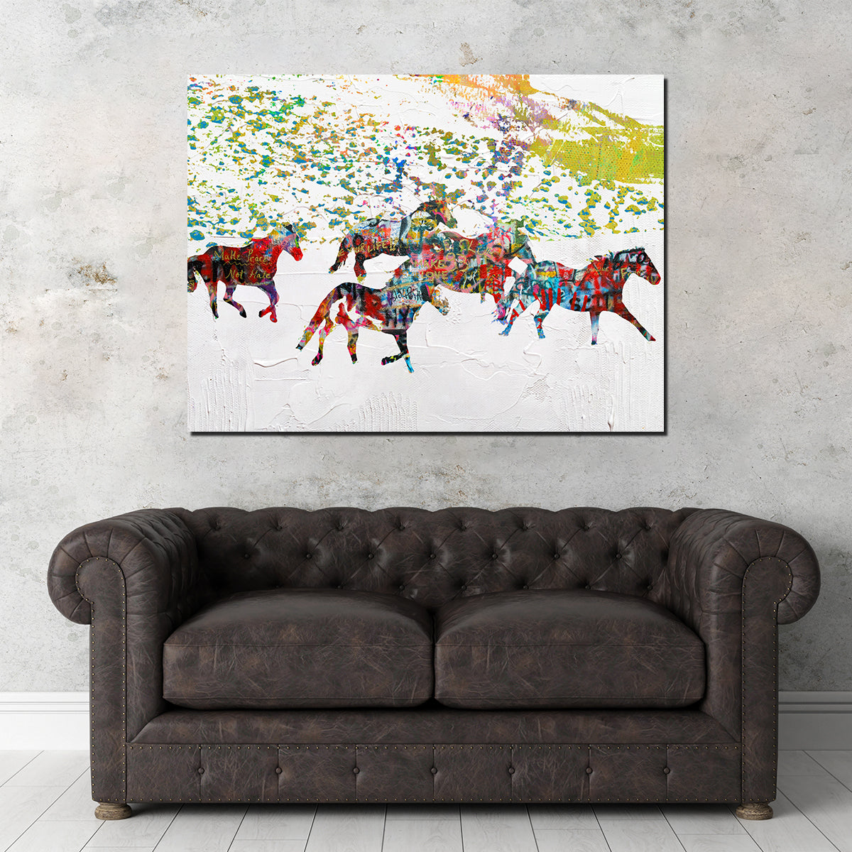Peace Horse in the Snow Wall Art