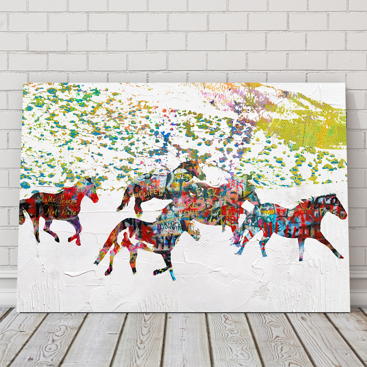 Peace Horse in the Snow Wall Art
