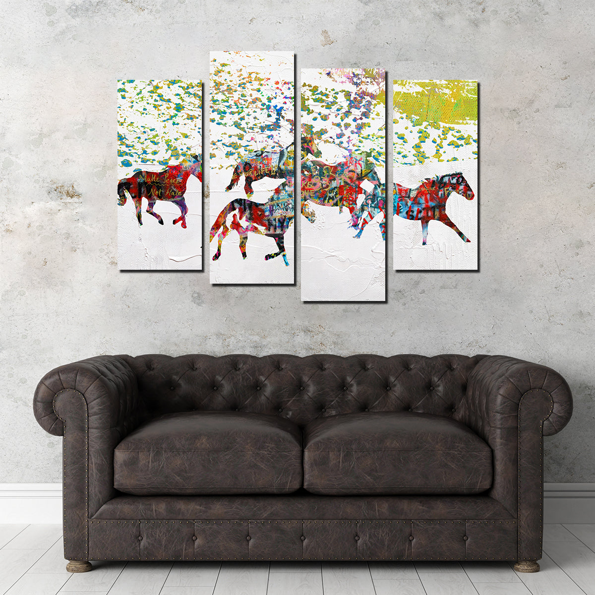 Peace Horse in the Snow Wall Art