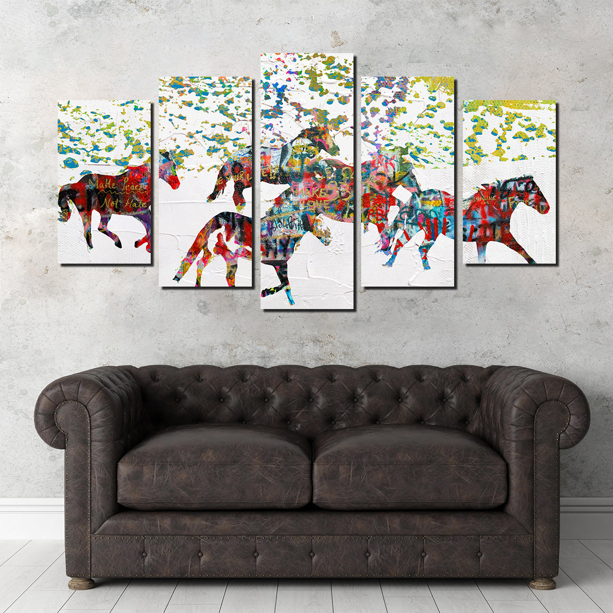 Peace Horse in the Snow Wall Art