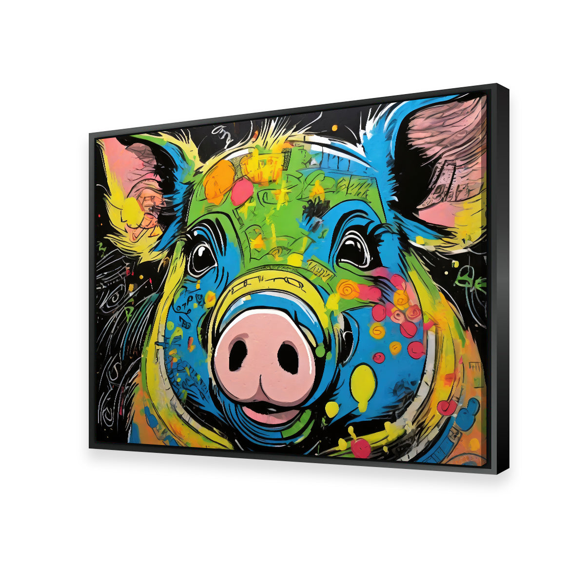 Pig Graffiti Wall Art