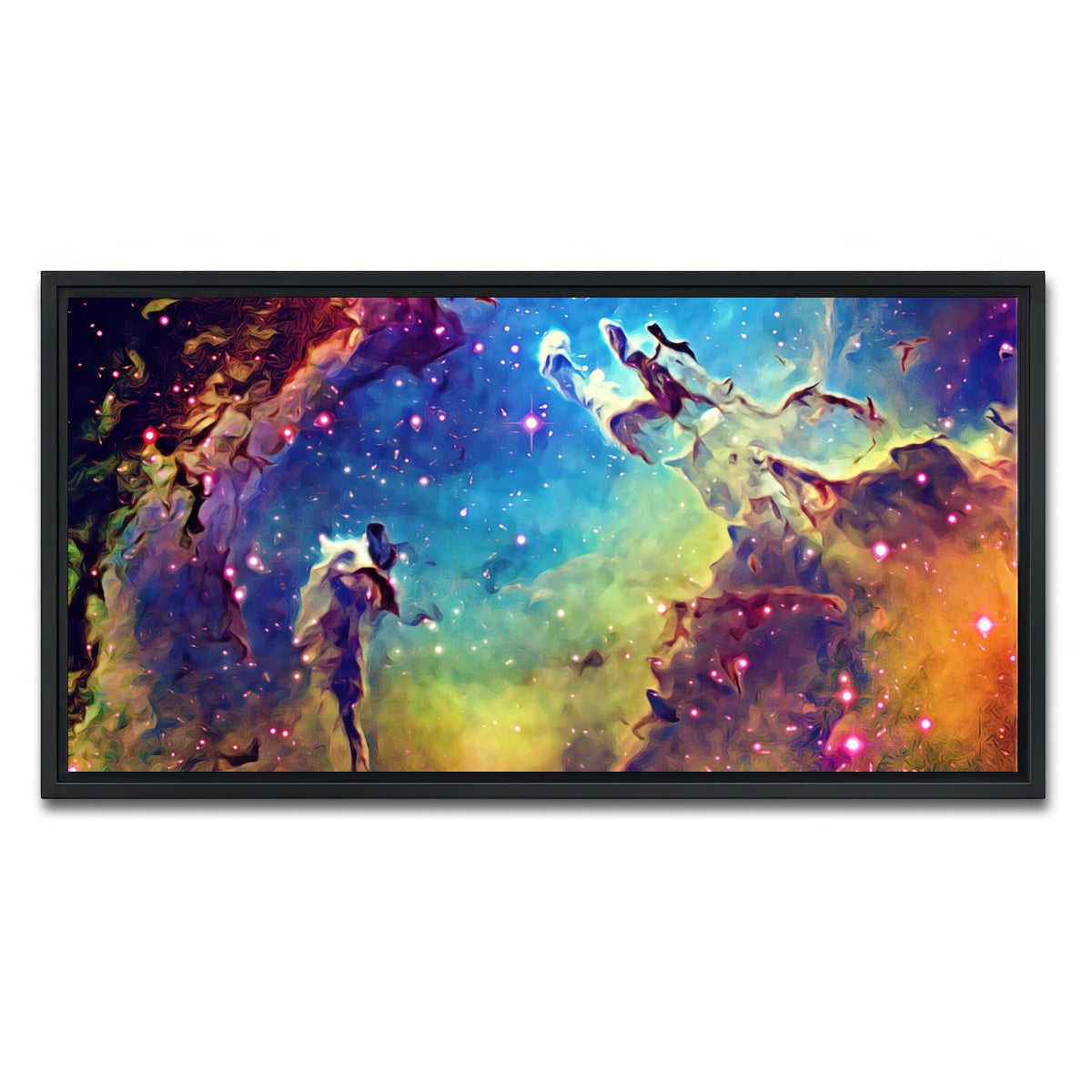 AUTO-MOCKUP WHITE | pillars of creation | 1 Piece | Black Framed Canvas | group=2x1