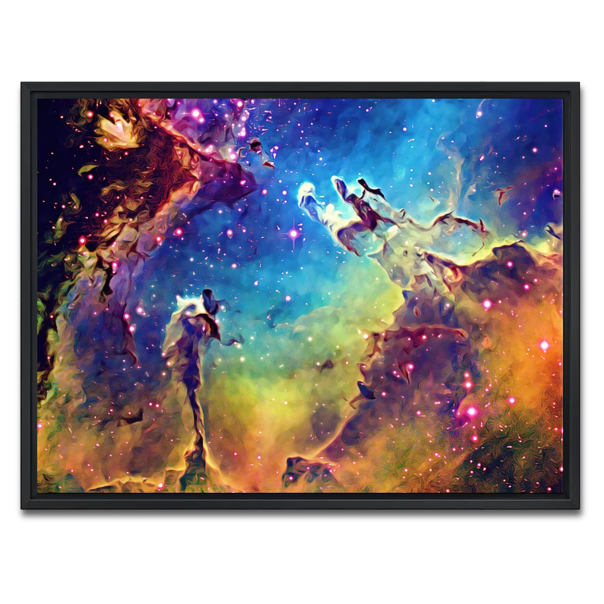 AUTO-MOCKUP WHITE | pillars of creation | 1 Piece | Black Framed Canvas | group=4x3