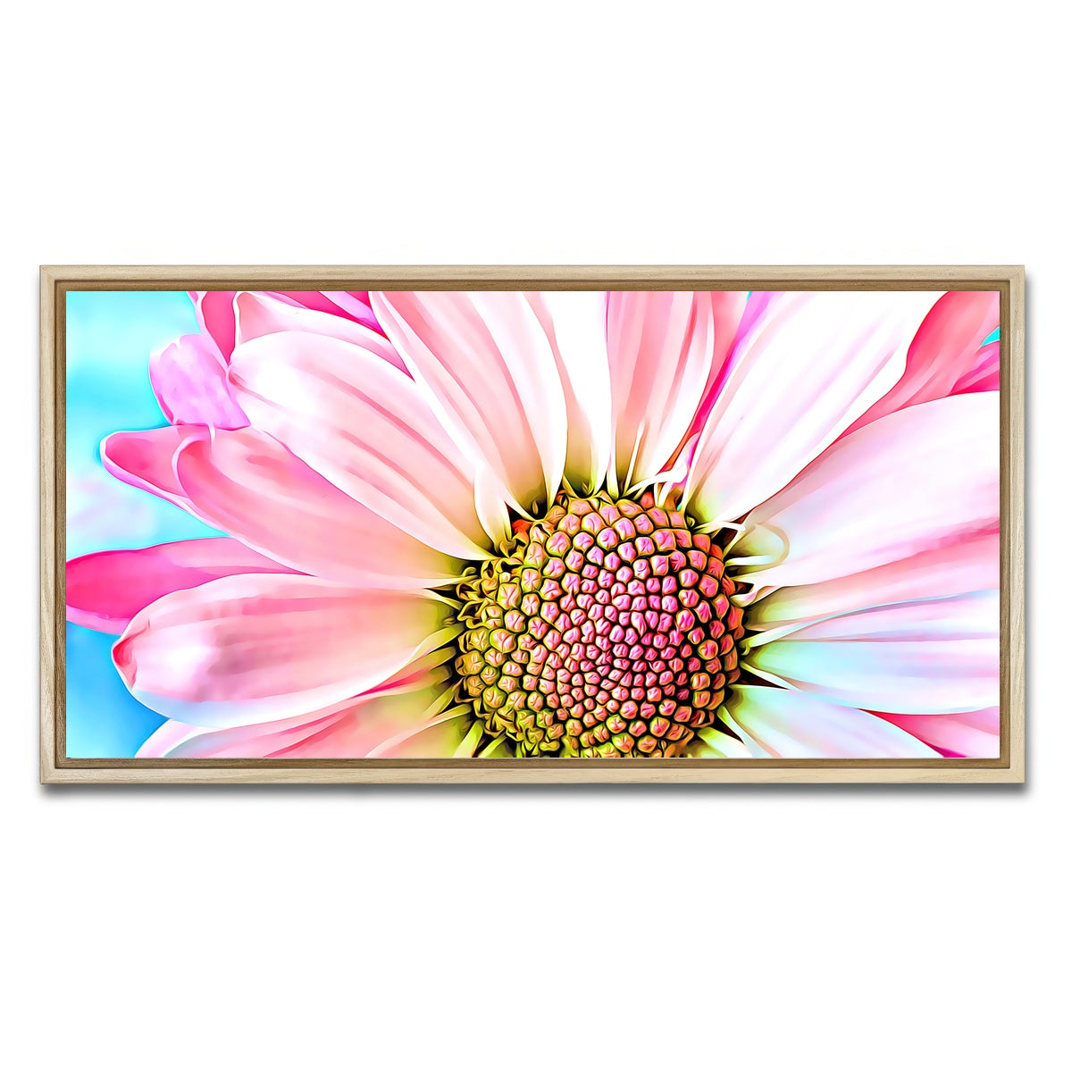 AUTO-MOCKUP WHITE | pink dahlia | 1 Piece | Natural Framed Canvas | group=2x1