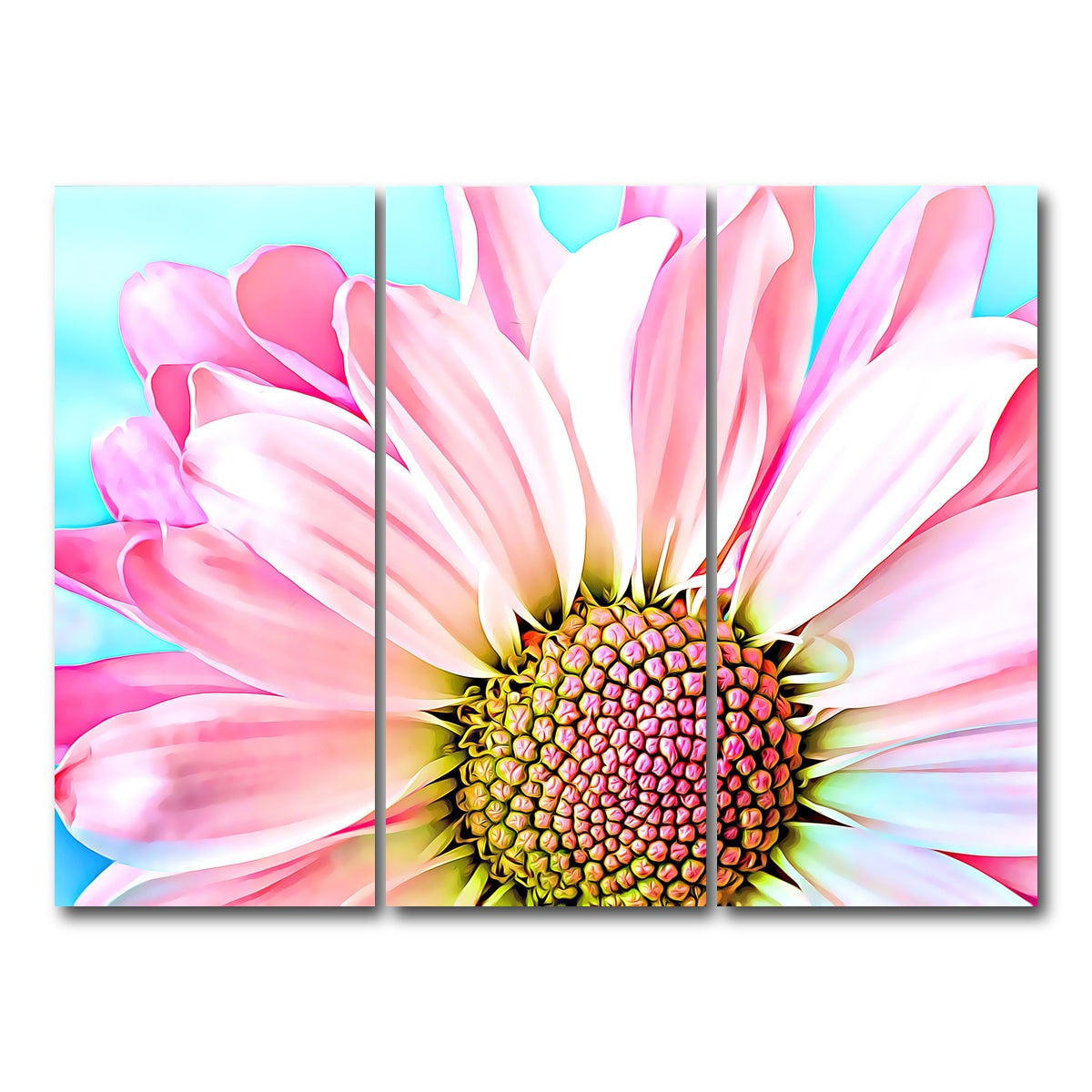 AUTO-MOCKUP WHITE | pink dahlia | 3 Piece | Gallery Wrap Canvas | group=8x18