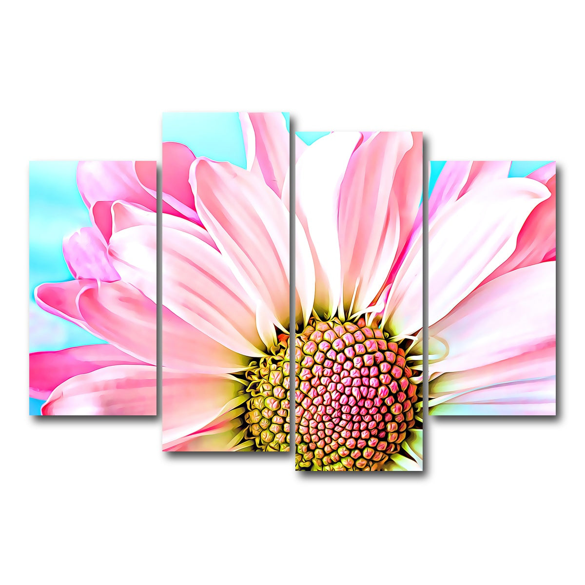 AUTO-MOCKUP WHITE | pink dahlia | 4 Piece | Gallery Wrap Canvas | group=4_short
