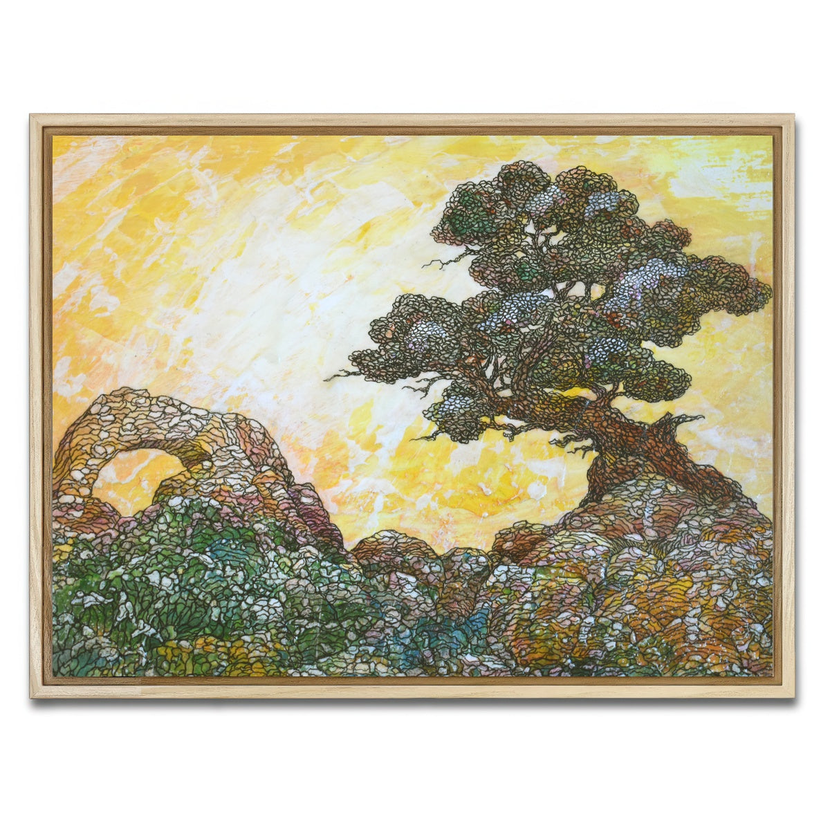 AUTO-MOCKUP WHITE | place of pleasurable existence | 1 Piece | Natural Framed Canvas | group=4x3