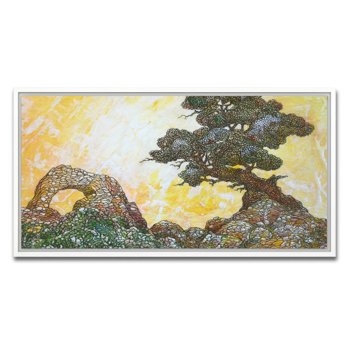 AUTO-MOCKUP WHITE | place of pleasurable existence | 1 Piece | White Framed Canvas | group=2x1