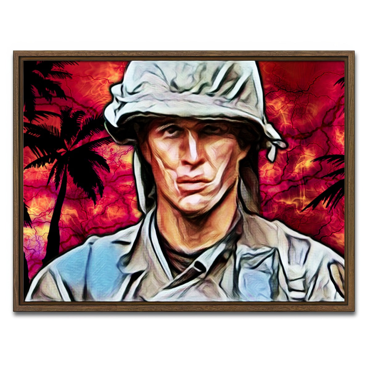 AUTO-MOCKUP WHITE | platoon barnes | 1 Piece | Walnut Framed Canvas | group=4x3