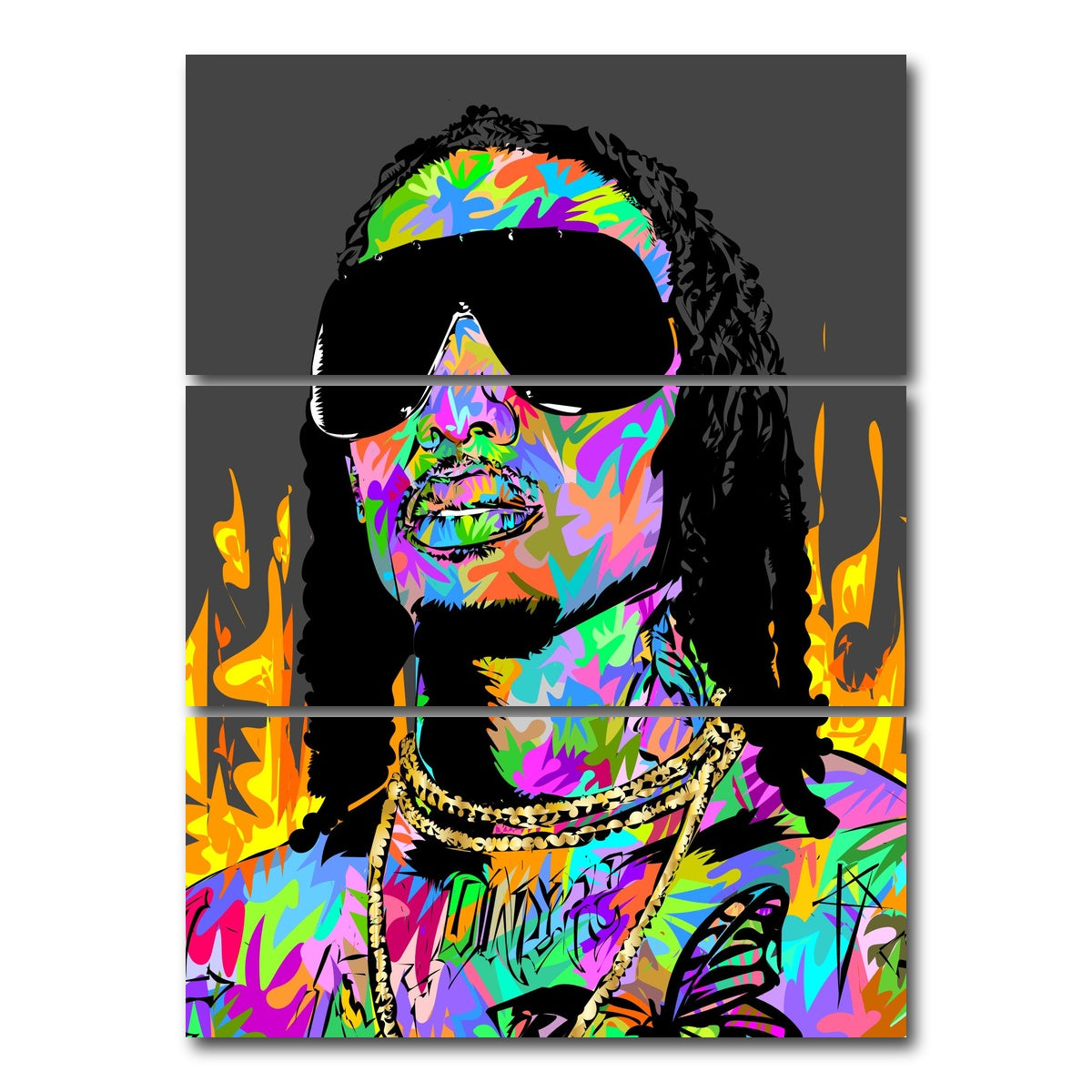 AUTO-MOCKUP WHITE | playboi | 3 Piece | Gallery Wrap Canvas | group=8x18_stacked