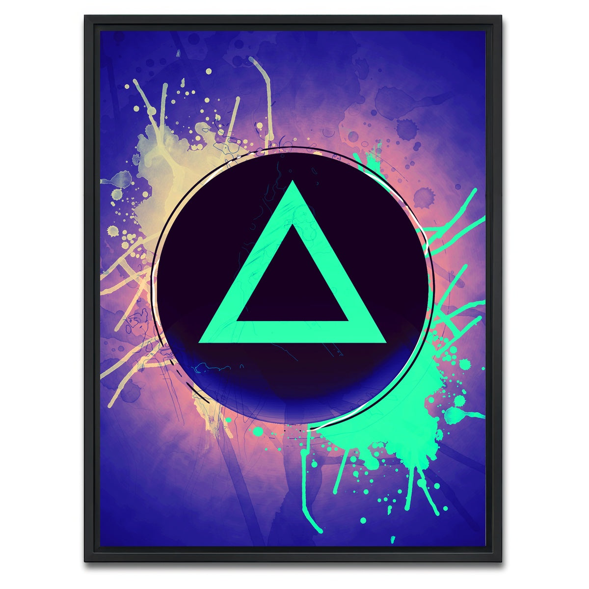 AUTO-MOCKUP WHITE | playstation triangle | 1 Piece | Black Framed Canvas | group=3x4