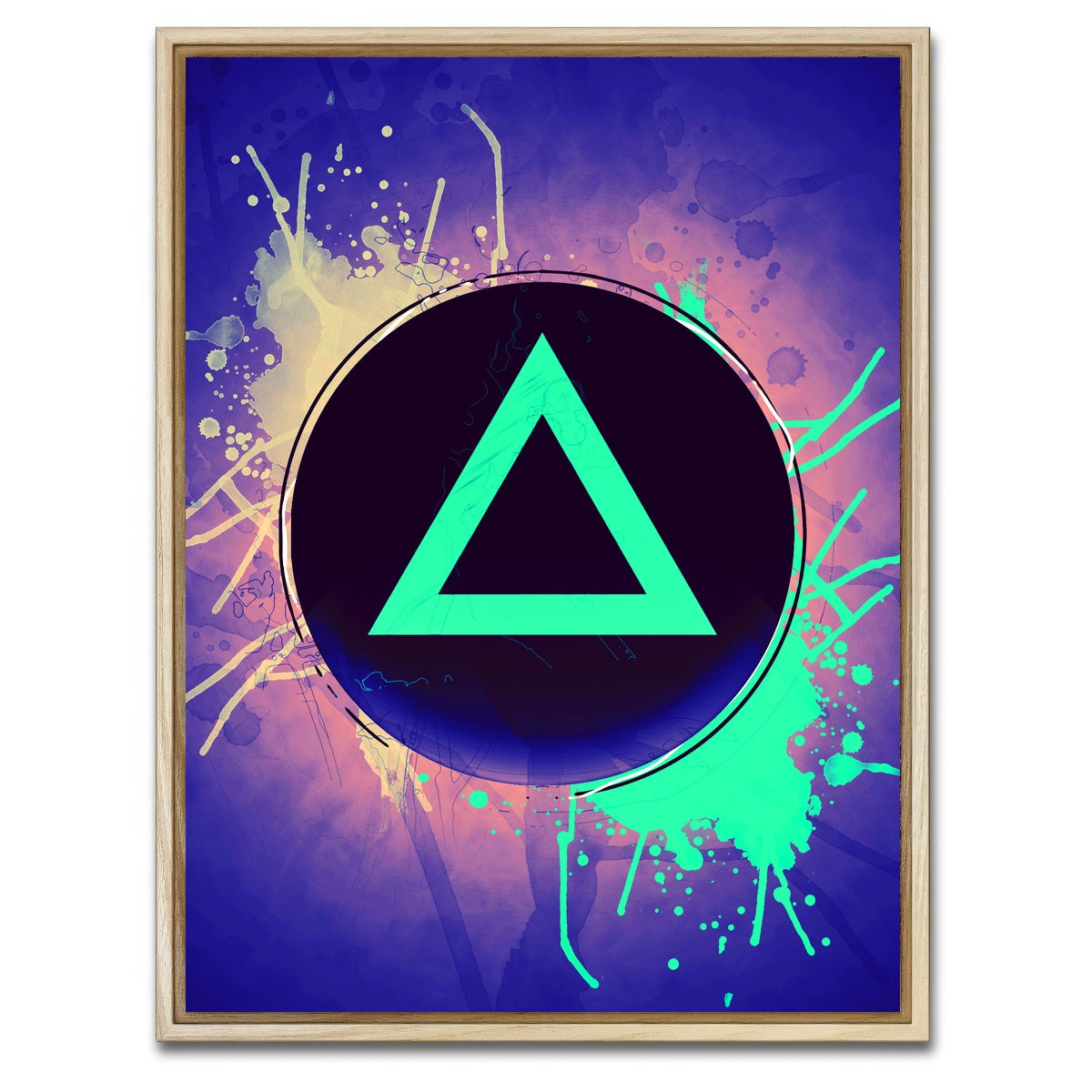 AUTO-MOCKUP WHITE | playstation triangle | 1 Piece | Natural Framed Canvas | group=3x4