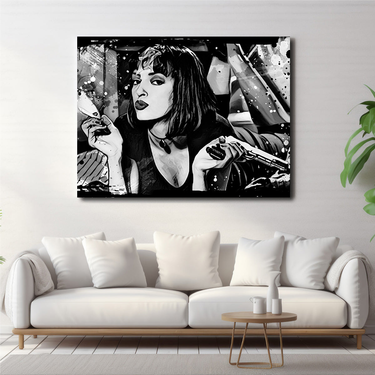 Pulp Fiction Grayscale Wall Art