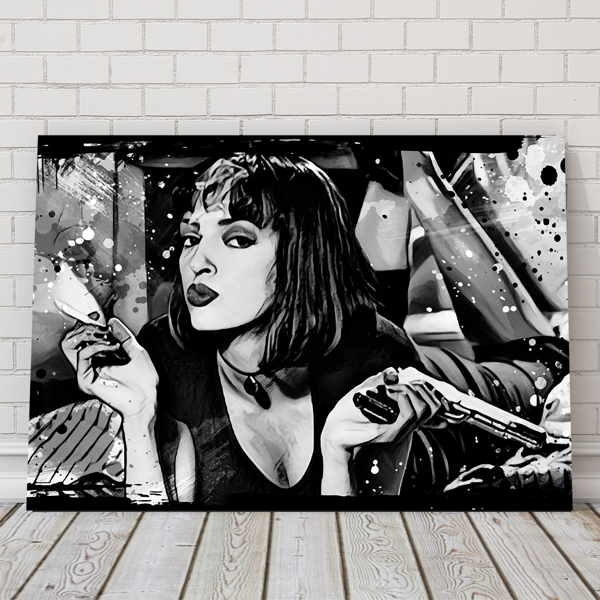 Pulp Fiction Grayscale Wall Art