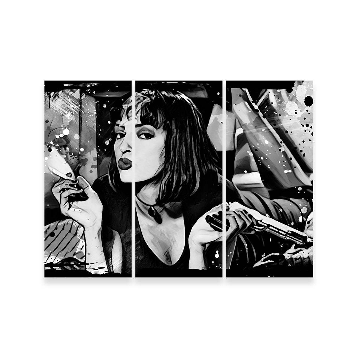 Pulp Fiction Grayscale Wall Art