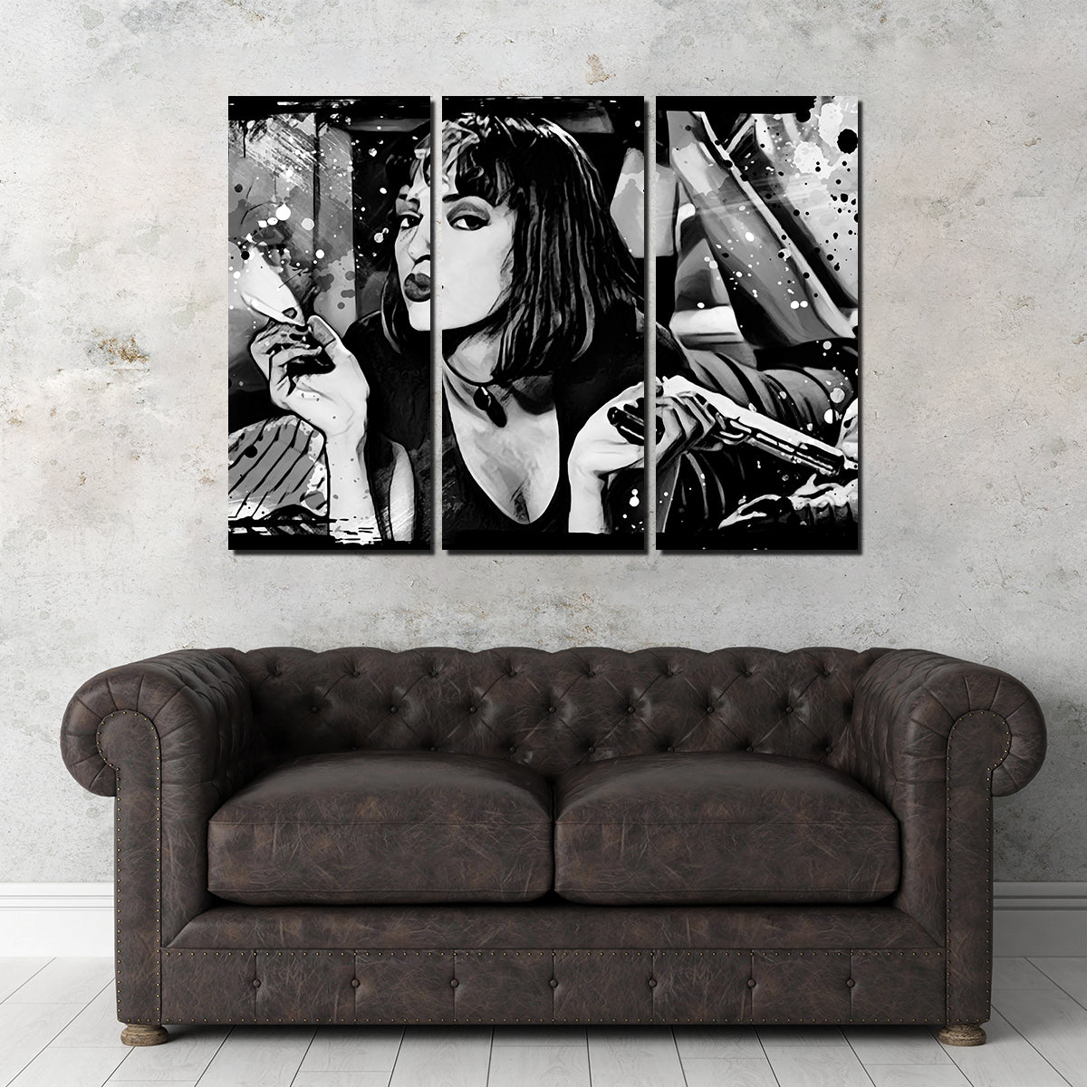 Pulp Fiction Grayscale Wall Art