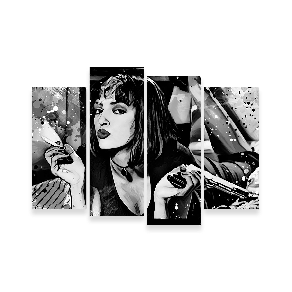 Pulp Fiction Grayscale Wall Art