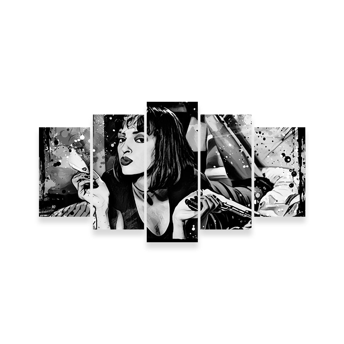 Pulp Fiction Grayscale Wall Art