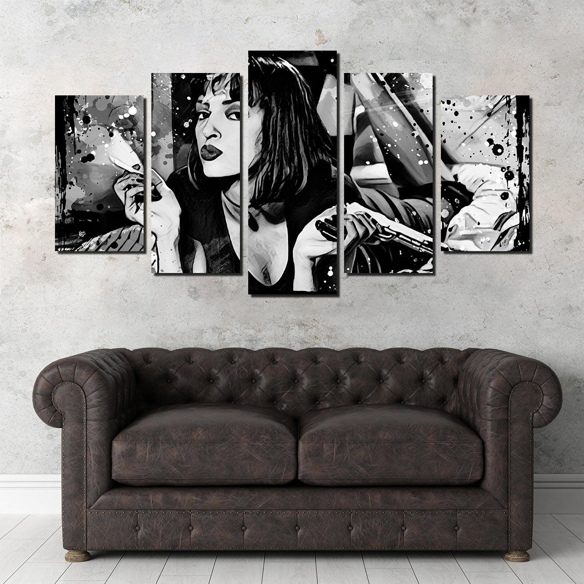 Pulp Fiction Grayscale Wall Art