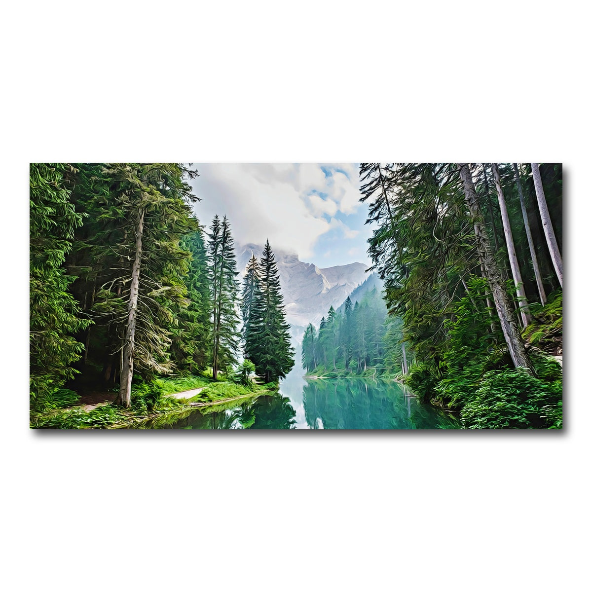 AUTO-MOCKUP WHITE | quiet mountain lake | 1 Piece | Gallery Wrap Canvas | group=2x1