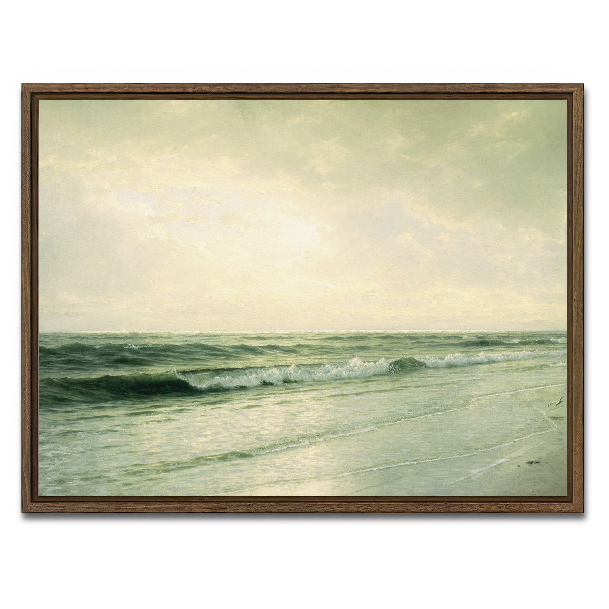 AUTO-MOCKUP WHITE | quiet seascape | 1 Piece | Walnut Framed Canvas | group=4x3