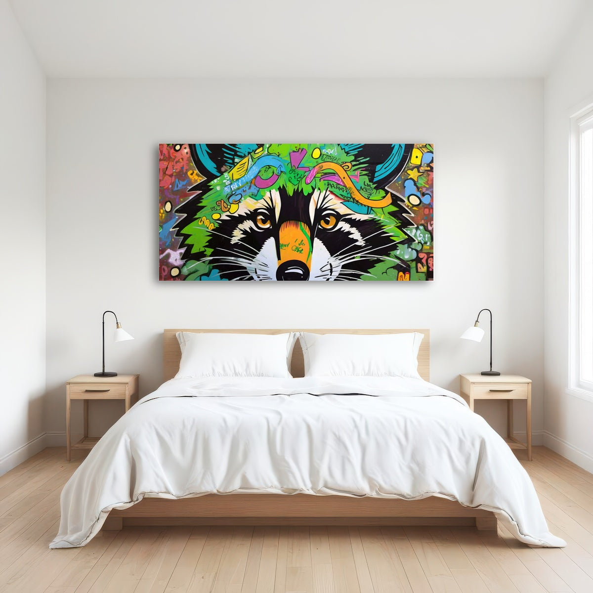 AUTO-MOCKUP ROOM | raccoon graffiti
