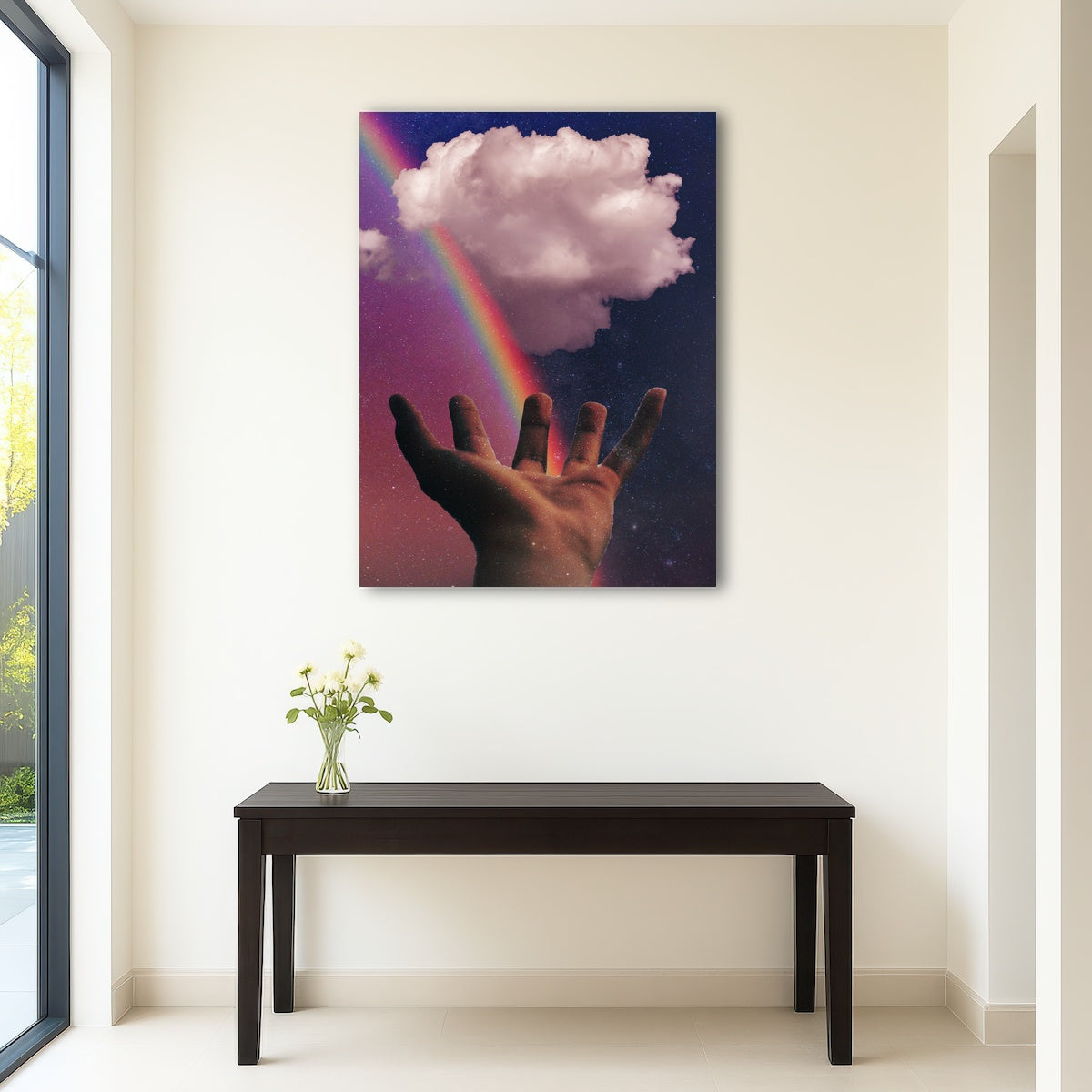 AUTO-MOCKUP ROOM | rainbow hand