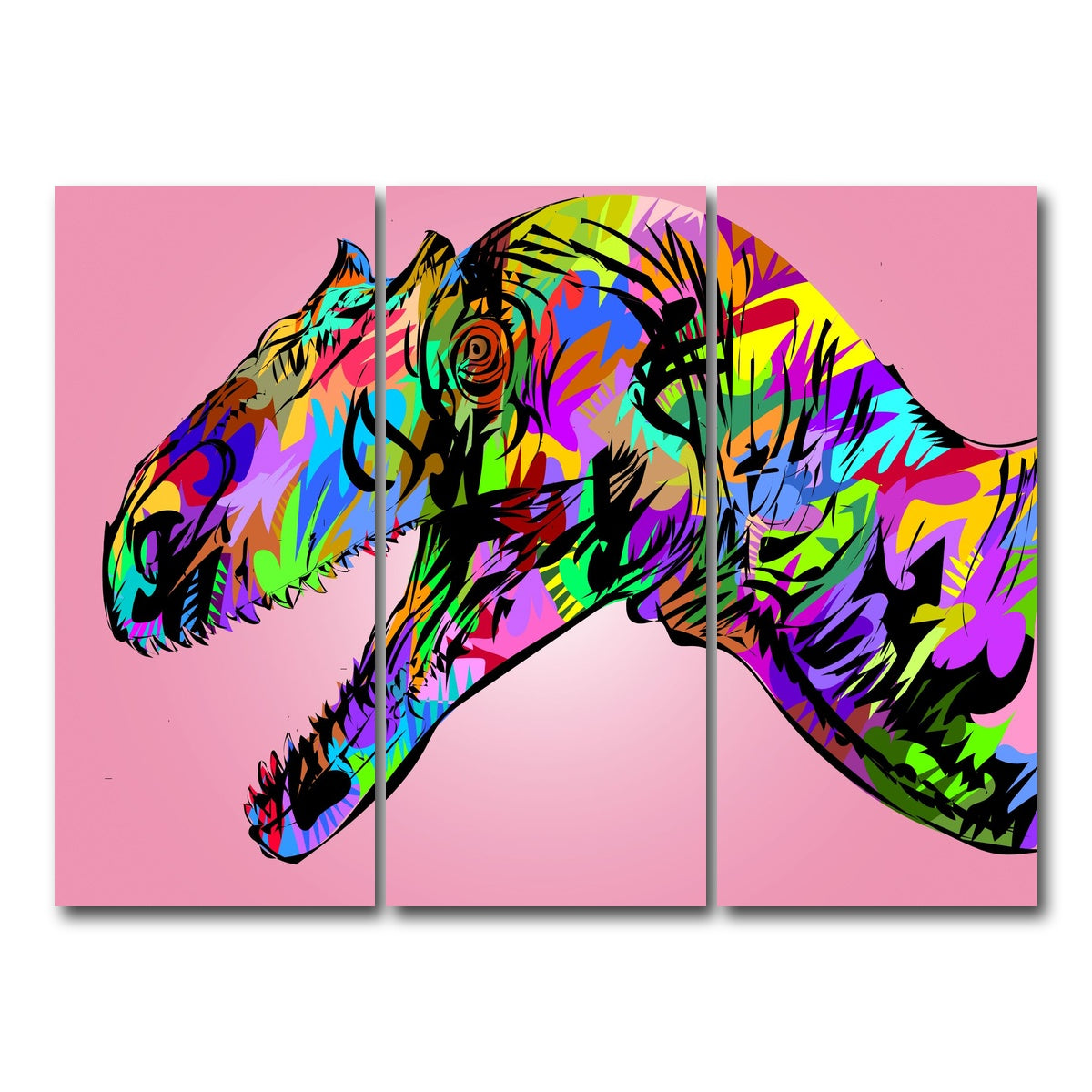 AUTO-MOCKUP WHITE | raptor closeup | 3 Piece | Gallery Wrap Canvas | group=8x18