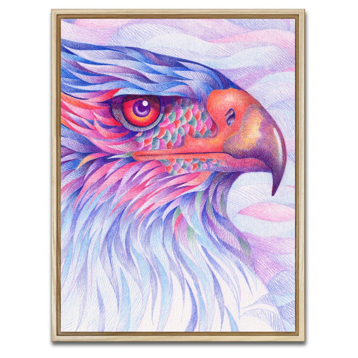 AUTO-MOCKUP WHITE | raptor is bored | 1 Piece | Natural Framed Canvas | group=3x4