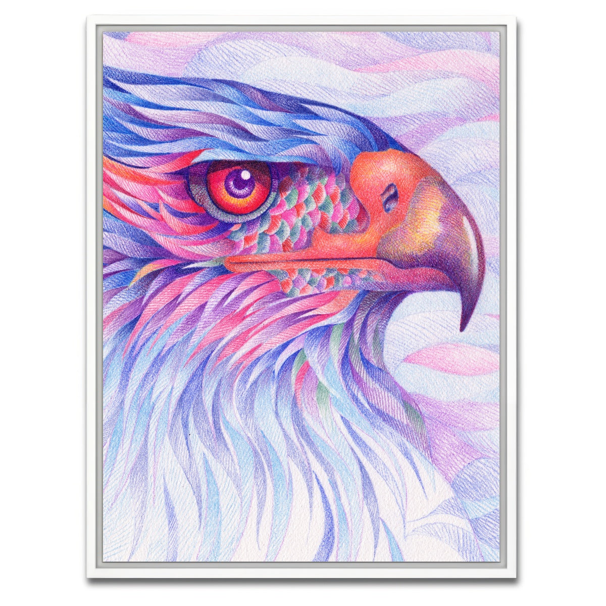 AUTO-MOCKUP WHITE | raptor is bored | 1 Piece | White Framed Canvas | group=3x4