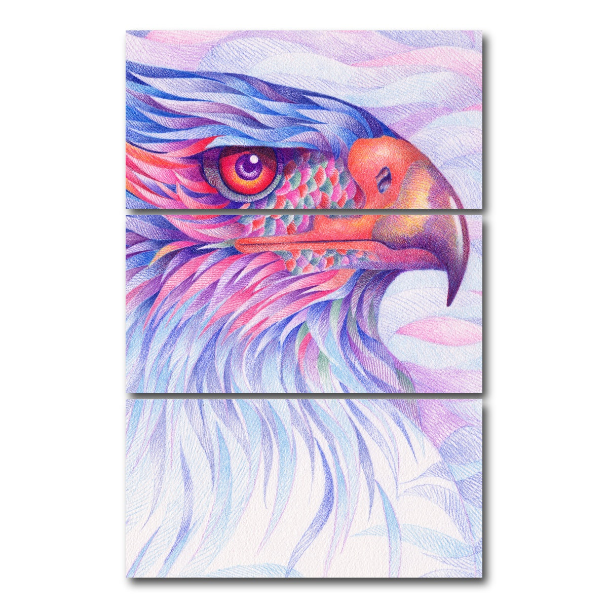 AUTO-MOCKUP WHITE | raptor is bored | 3 Piece | Gallery Wrap Canvas | group=12x24_stacked