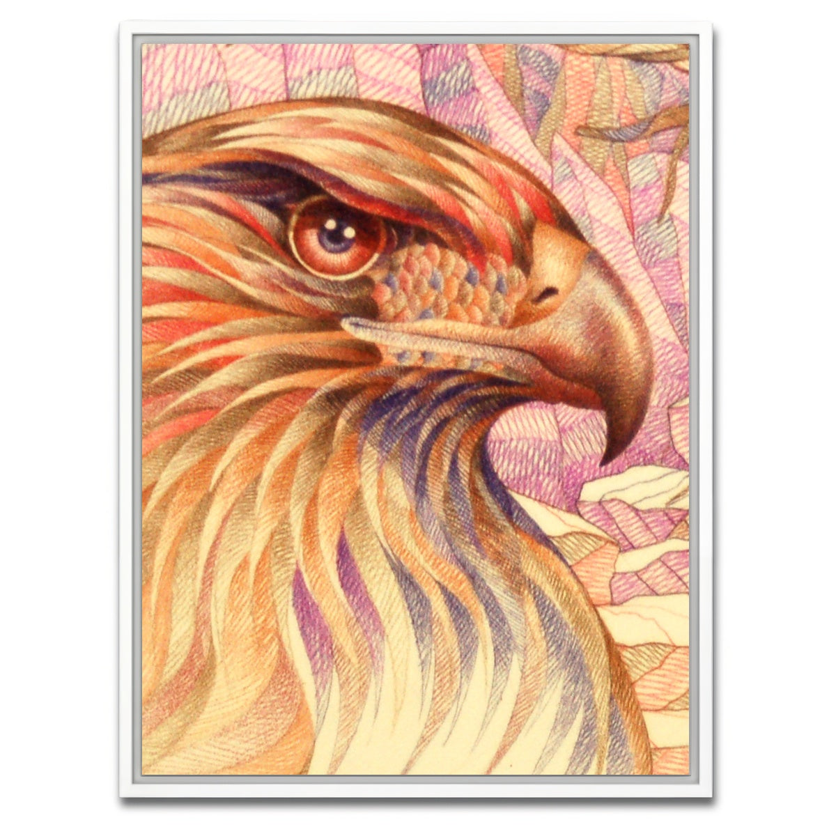 AUTO-MOCKUP WHITE | raptor's on the lookout | 1 Piece | White Framed Canvas | group=3x4