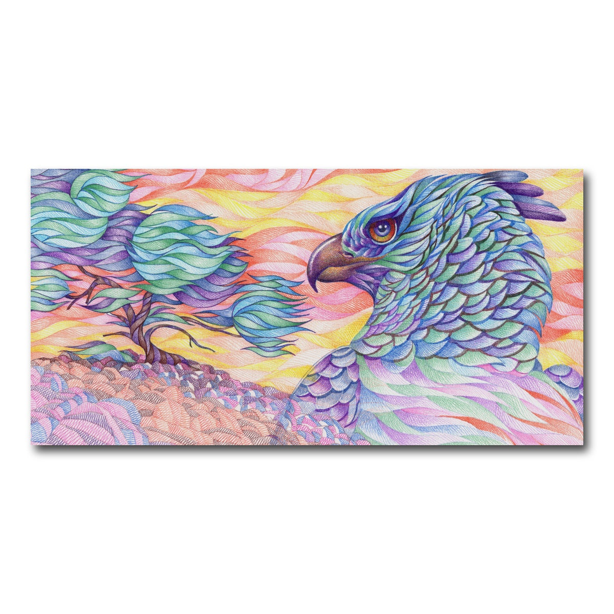 AUTO-MOCKUP WHITE | raptor's vigilance | 1 Piece | Gallery Wrap Canvas | group=2x1