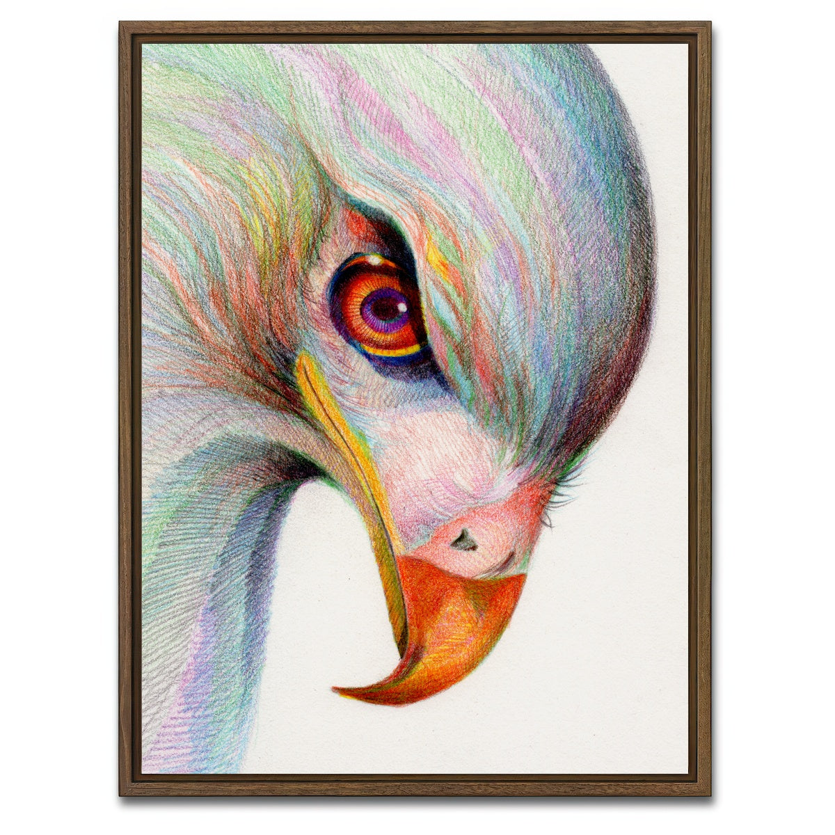 AUTO-MOCKUP WHITE | raptor's watchful eye | 1 Piece | Walnut Framed Canvas | group=3x4