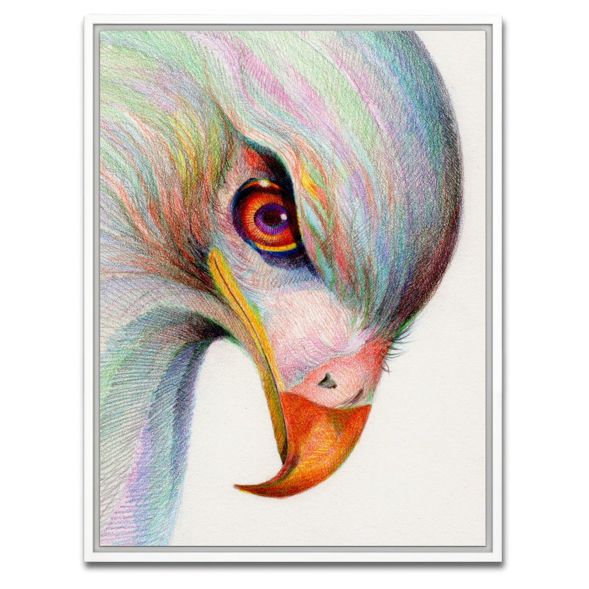 AUTO-MOCKUP WHITE | raptor's watchful eye | 1 Piece | White Framed Canvas | group=3x4