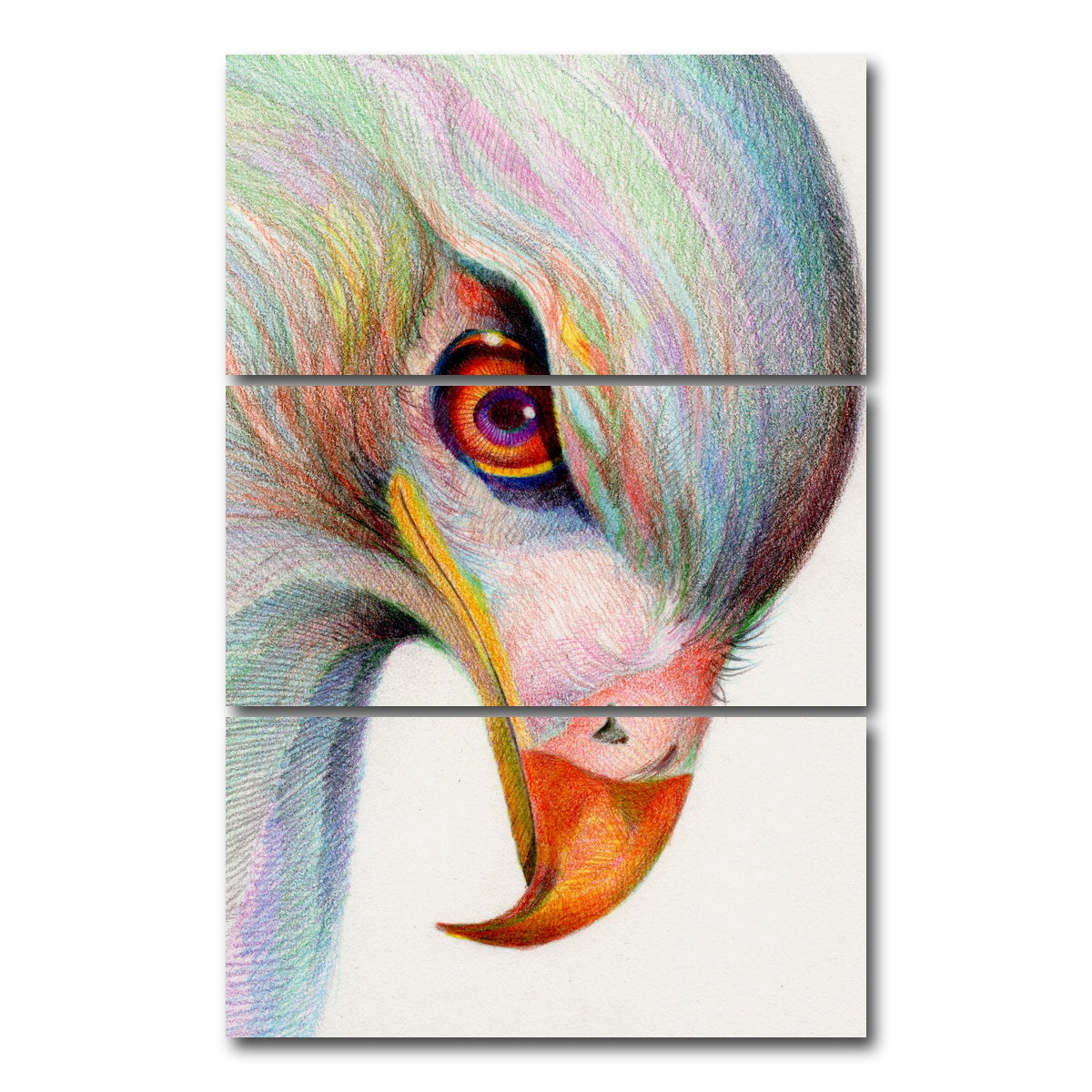 AUTO-MOCKUP WHITE | raptor's watchful eye | 3 Piece | Gallery Wrap Canvas | group=12x24_stacked